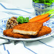 Vegane Schnitzel aus Weizen- und Erbsenprotein