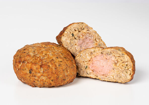 Gemischte Faschierte Laibchen mit Schinken-Käse Füllung